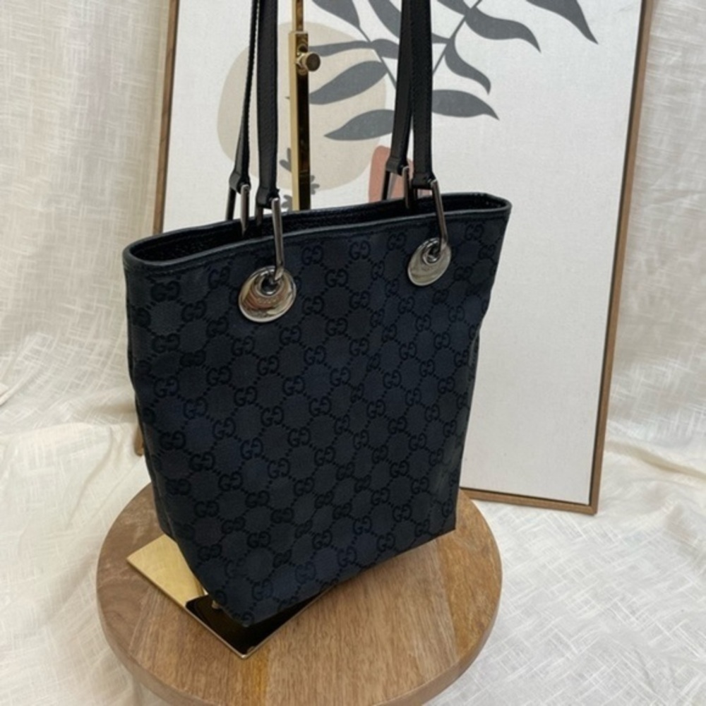 Gucci GG Vintage Logo Eclipse Canvas Fabric Tote Bag/ Shoulder Bag/ Handbag